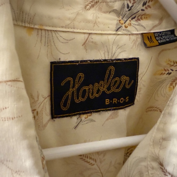Howler Brothers H Bar B Snap Shirt Wheatfields Size Medium - Picture 2 of 3
